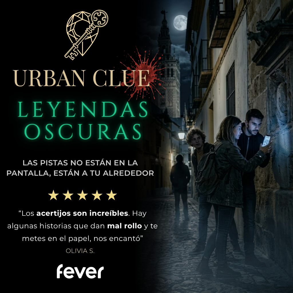 Grupo jugando a Leyendas Oscuras de noche en un callejón del centro de Sevilla